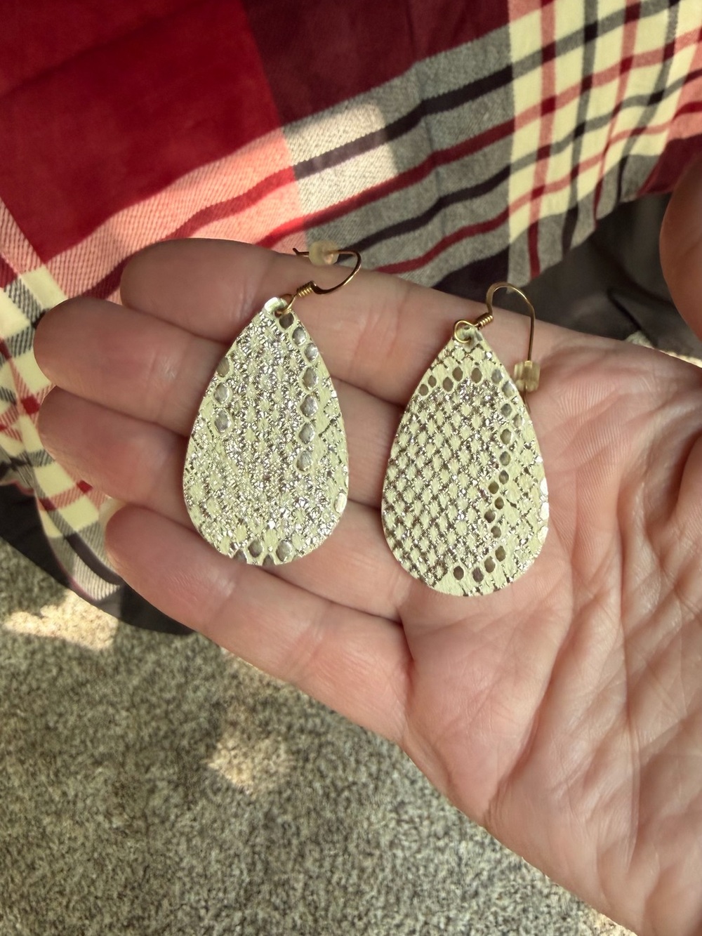 Mini Nickel and Suede Crème de la Creme Earrings - Women Jewelry